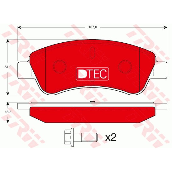 Слика на Плочки TRW DTEC COTEC GDB1463DTE