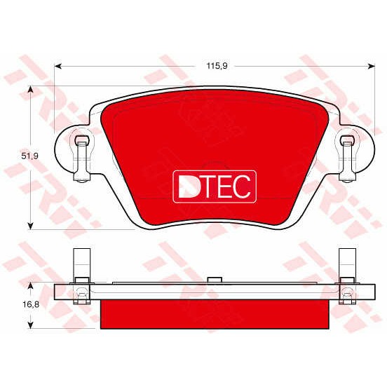 Слика на Плочки TRW DTEC COTEC GDB1525DTE