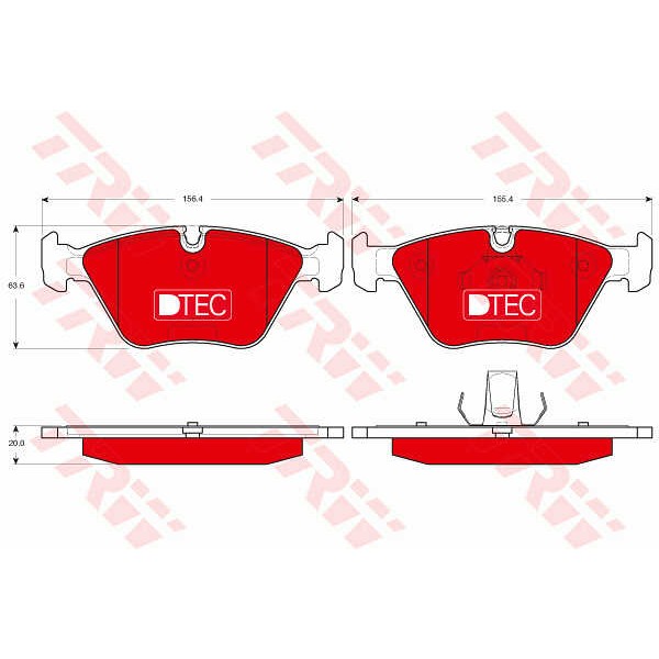 Слика на плочки TRW DTEC COTEC GDB1531DTE за BMW 3 Touring E46 330 i - 231 коњи бензин