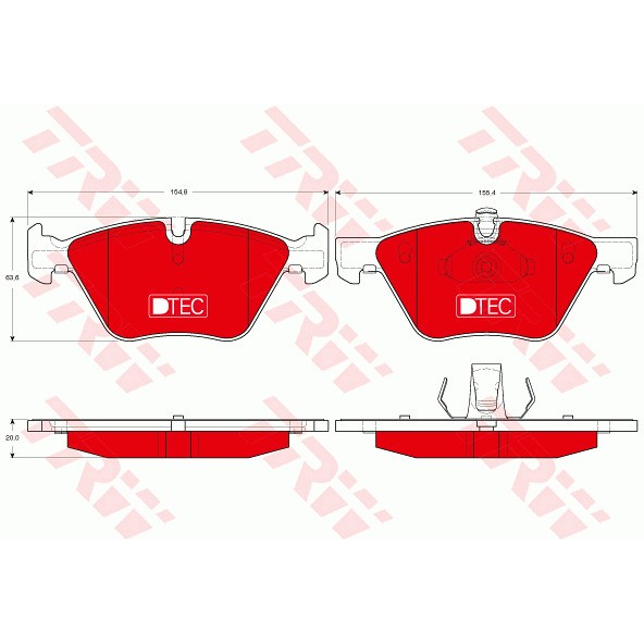 Слика на плочки TRW DTEC COTEC GDB1559DTE за BMW 3 Touring E91 320 i - 150 коњи бензин