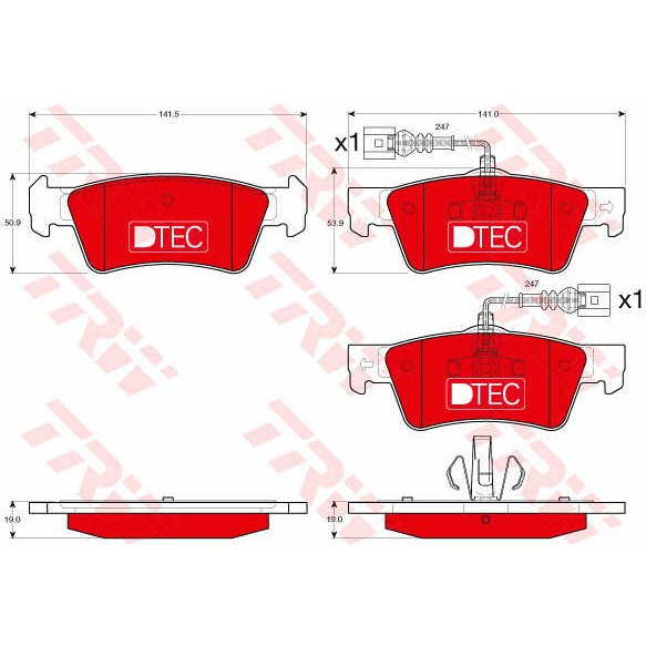 Слика на Плочки TRW DTEC COTEC GDB1672DTE