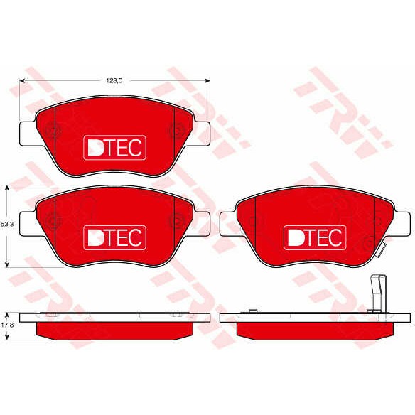 Слика на плочки TRW DTEC COTEC GDB1700DTE за Opel Corsa D Van 1.3 CDTI - 95 коњи дизел