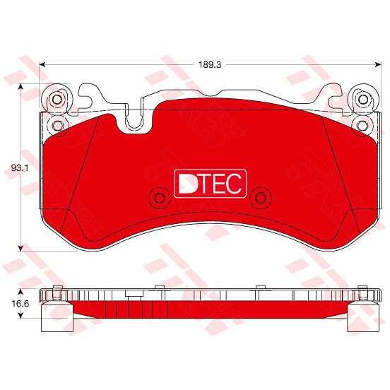 Слика на плочки TRW DTEC COTEC GDB1734DTE за Mercedes C-class Estate (s204) C 63 AMG (204.277) - 487 коњи бензин