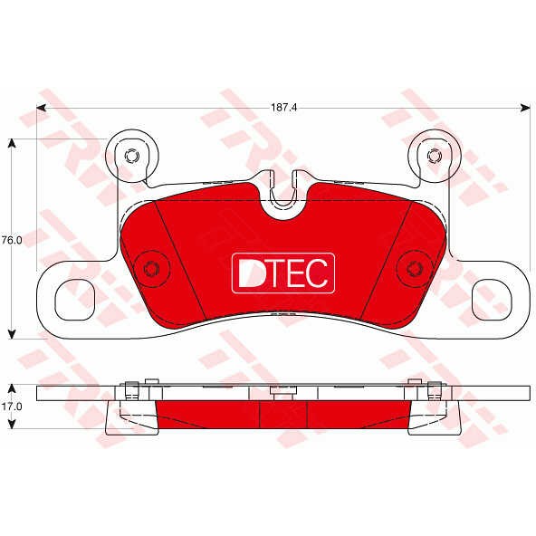 Слика на плочки TRW DTEC COTEC GDB1875DTE за Porsche 911 Convertible (991) 3.0 Carrera 4 - 370 коњи бензин