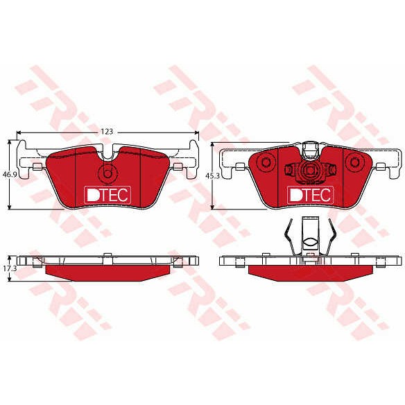 Слика на плочки TRW DTEC COTEC GDB1919DTE за BMW 1 F21 116 d - 116 коњи дизел