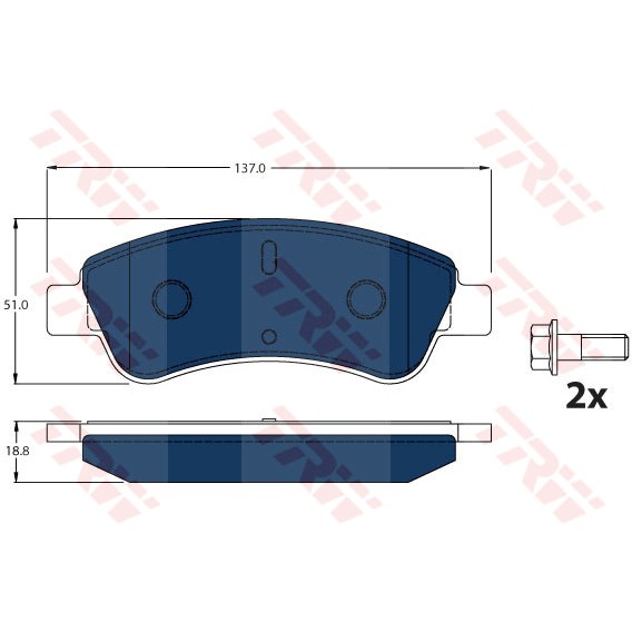 Слика на Плочки TRW ELECTRIC BLUE GDB1463BTE