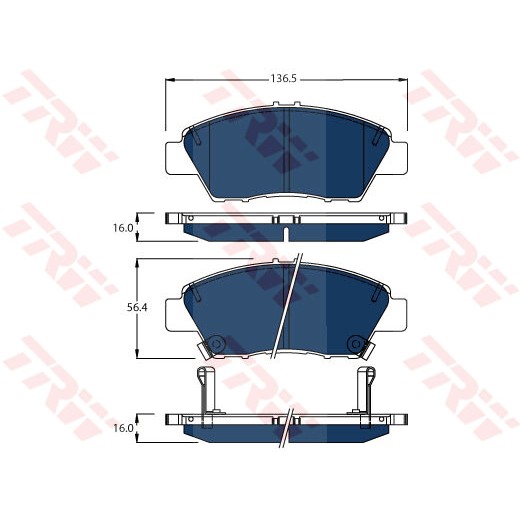 Слика на Плочки TRW ELECTRIC BLUE GDB3493BTE