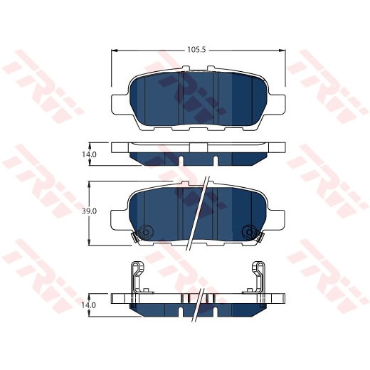 Слика на Плочки TRW ELECTRIC BLUE GDB3508BTE