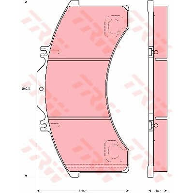 Слика на плочки TRW PROEQUIP GDB5024 за камион Iveco Eurotech MH 190 E 24 K - 245 коњи дизел