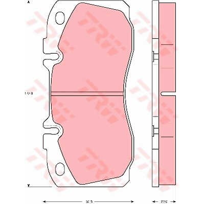 Слика на плочки TRW PROEQUIP GDB5068 за камион Iveco Daily 2006 Platform 65C15, 65C15 /P, 65C15 D, 65C15 D/P - 146 коњи дизел