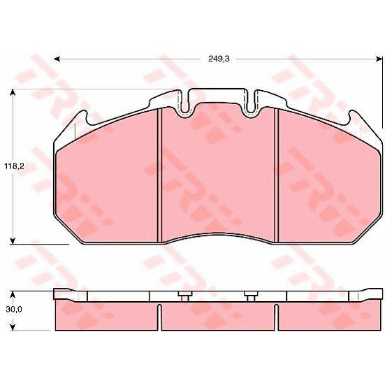 Слика на плочки TRW PROEQUIP GDB5086 за камион MAN E 2000 19.310 FLS - 310 коњи дизел