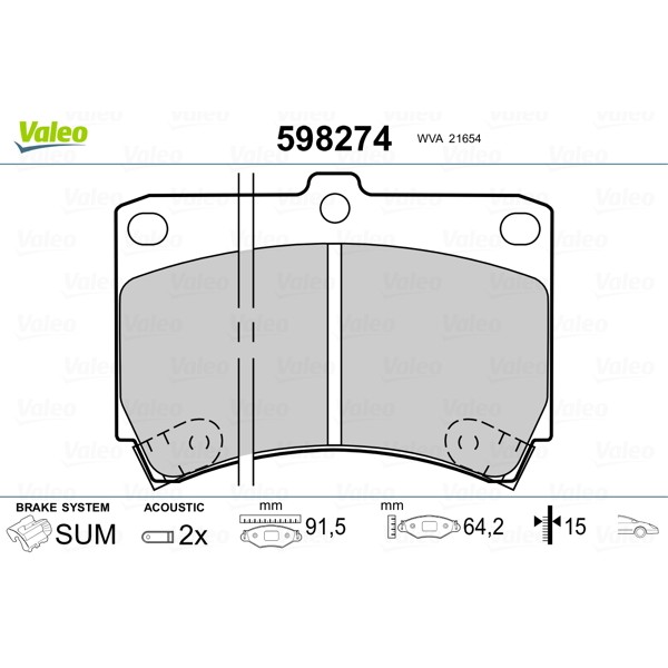 Слика на Плочки VALEO 598274