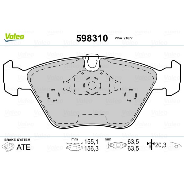 Слика на Плочки VALEO 598310