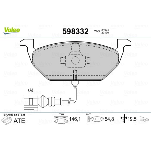 Слика на Плочки VALEO 598332