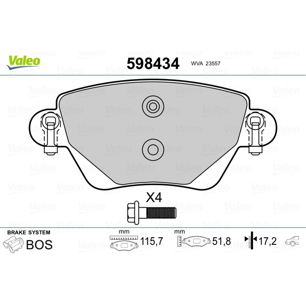 Слика на Плочки VALEO 598434