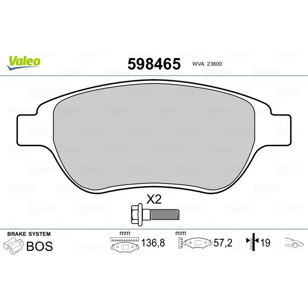 Слика на Плочки VALEO 598465