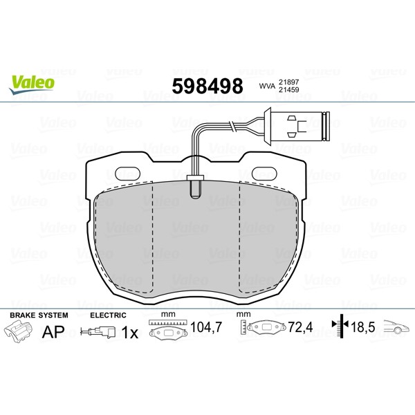 Слика на Плочки VALEO 598498