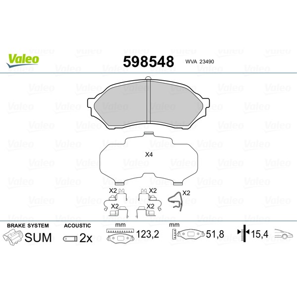 Слика на Плочки VALEO 598548