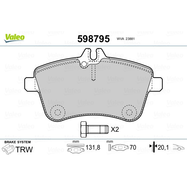 Слика на Плочки VALEO 598795