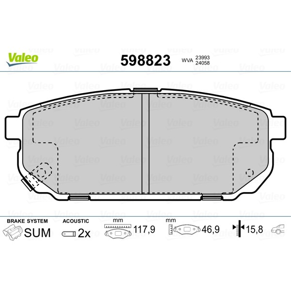 Слика на Плочки VALEO 598823