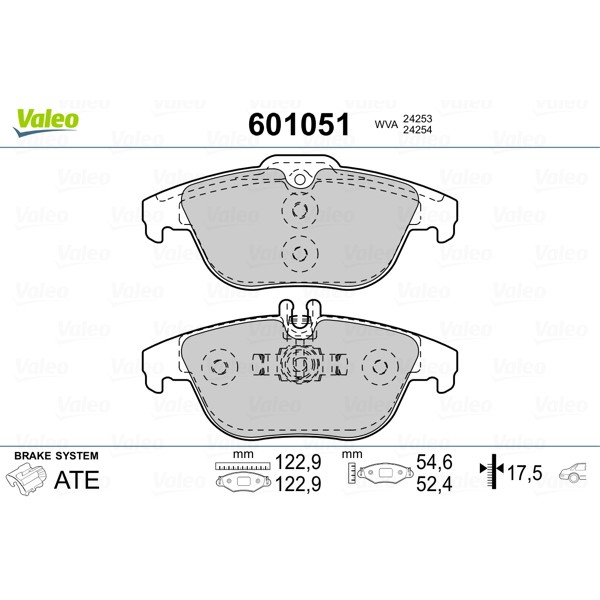 Слика на Плочки VALEO 601051