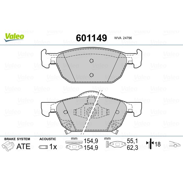 Слика на Плочки VALEO 601149