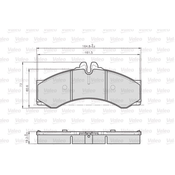 Слика на плочки VALEO 872076 за Mercedes Sprinter 3-t Bus (903) 308 CDI - 82 коњи дизел