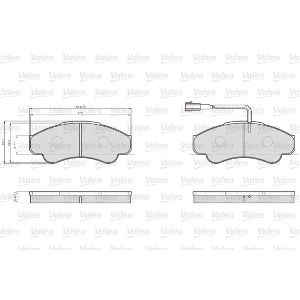 Слика на плочки VALEO 872919 за Peugeot Boxer Platform (244) 2.2 HDi - 101 коњи дизел