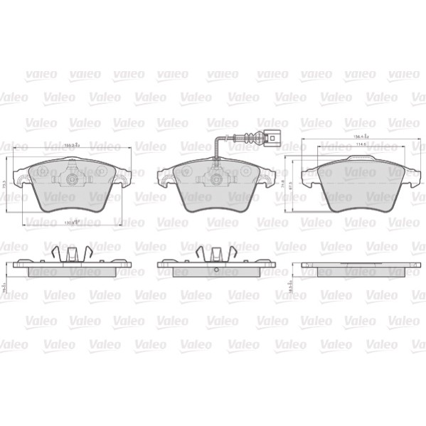 Слика на плочки VALEO 873746 за VW Multivan 5 1.9 TDI - 84 коњи дизел