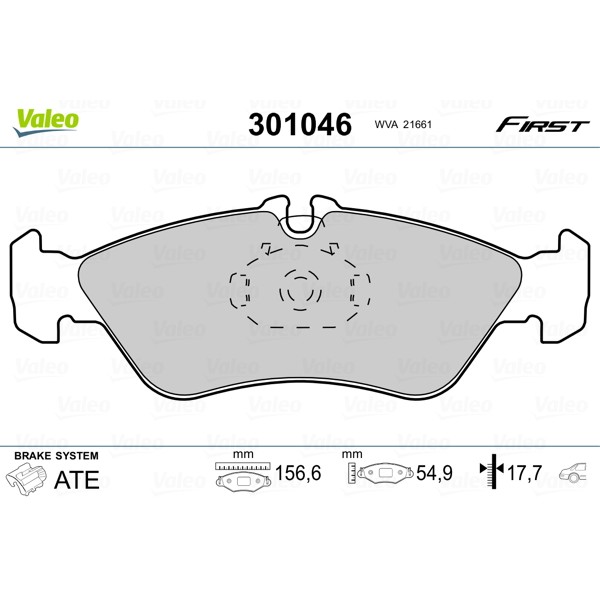 Слика на плочки VALEO FIRST 301046 за камион Volvo N 7 N7 - 211 коњи дизел