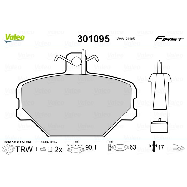 Слика на Плочки VALEO FIRST 301095