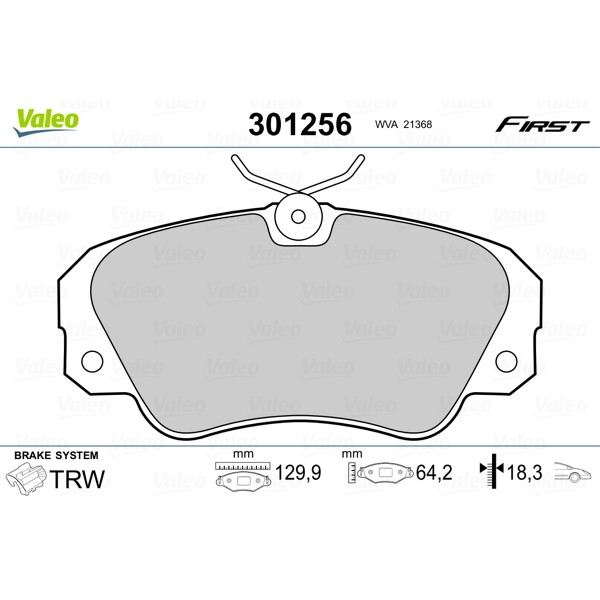 Слика на плочки VALEO FIRST 301256 за Opel Omega A 3.0 24V (3000) - 204 коњи бензин