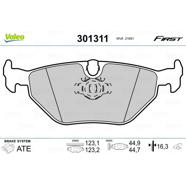 Слика на Плочки VALEO FIRST 301311