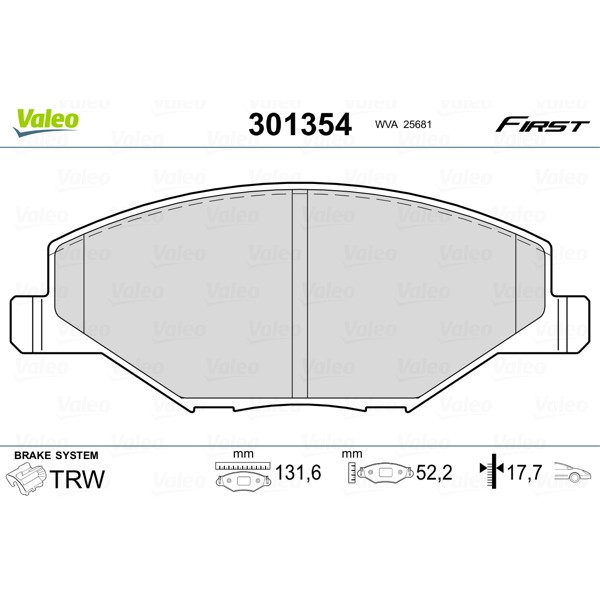 Слика на Плочки VALEO FIRST 301354