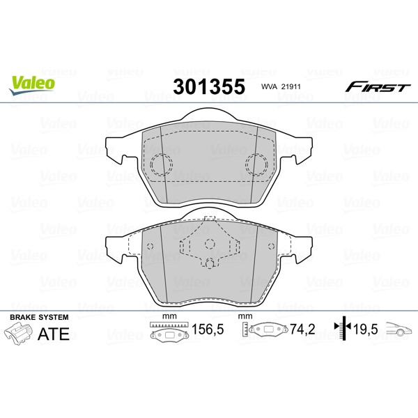 Слика на Плочки VALEO FIRST 301355