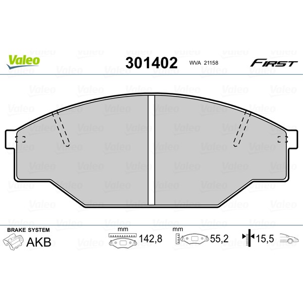 Слика на Плочки VALEO FIRST 301402