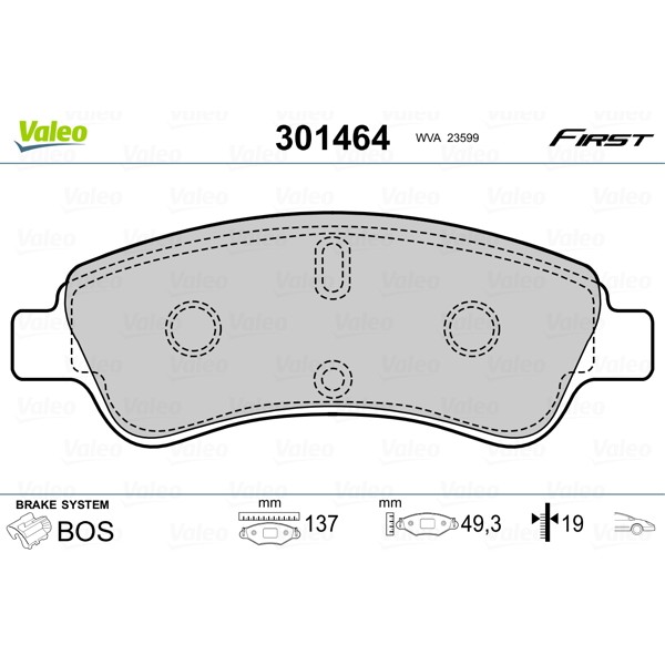 Слика на Плочки VALEO FIRST 301464