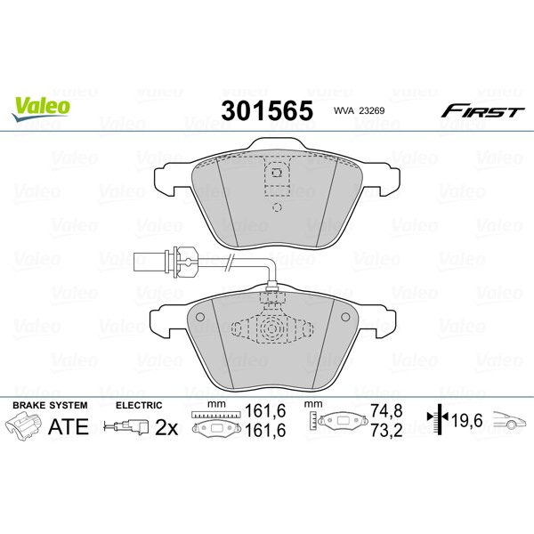 Слика на Плочки VALEO FIRST 301565