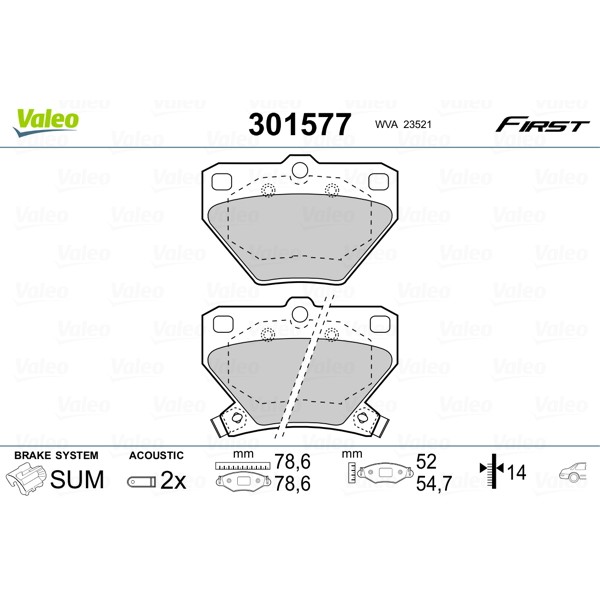 Слика на Плочки VALEO FIRST 301577