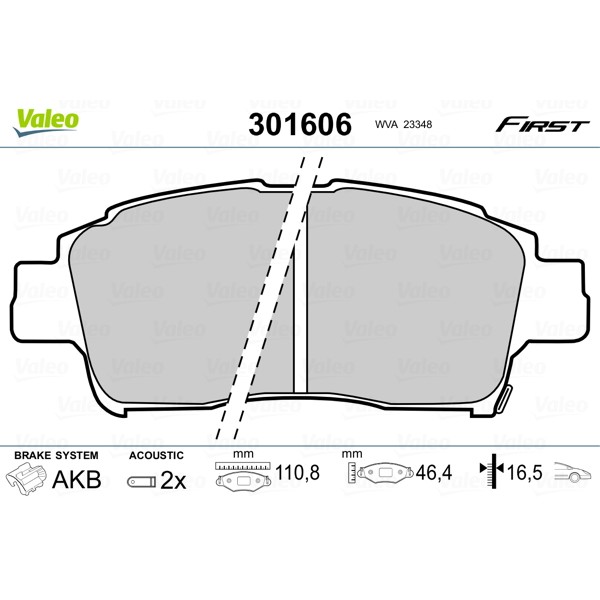 Слика на Плочки VALEO FIRST 301606