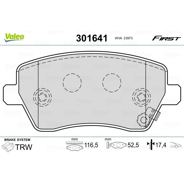 Слика на Плочки VALEO FIRST 301641