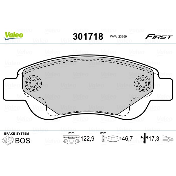 Слика на Плочки VALEO FIRST 301718