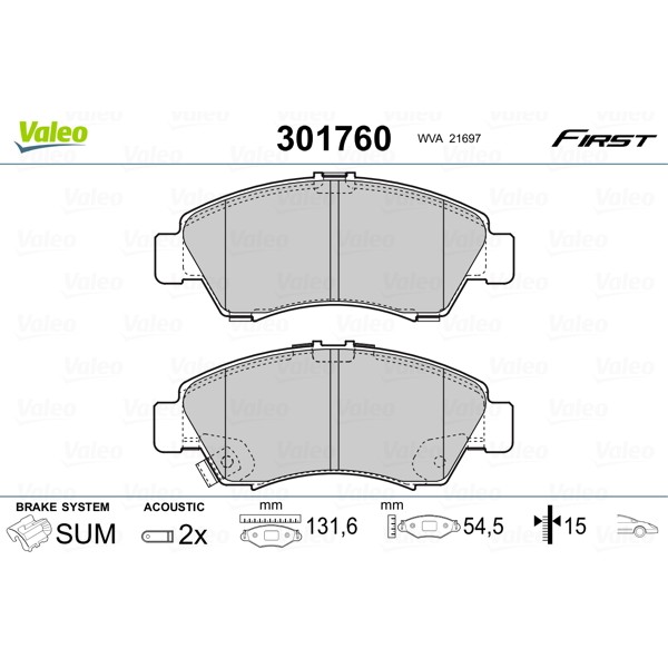 Слика на Плочки VALEO FIRST 301760