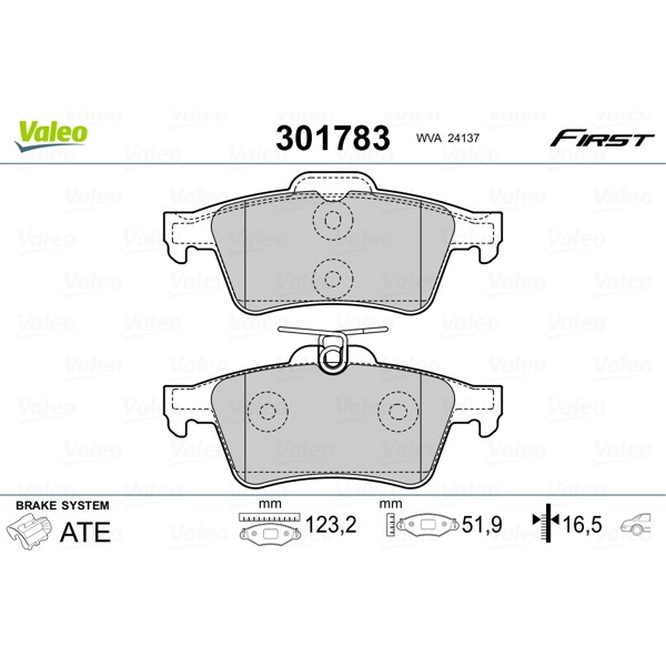 Слика на Плочки VALEO FIRST 301783