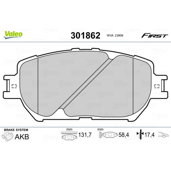 Слика на Плочки VALEO FIRST 301862