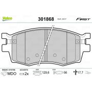 Слика 1 $на Плочки VALEO FIRST 301868