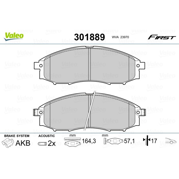 Слика на Плочки VALEO FIRST 301889