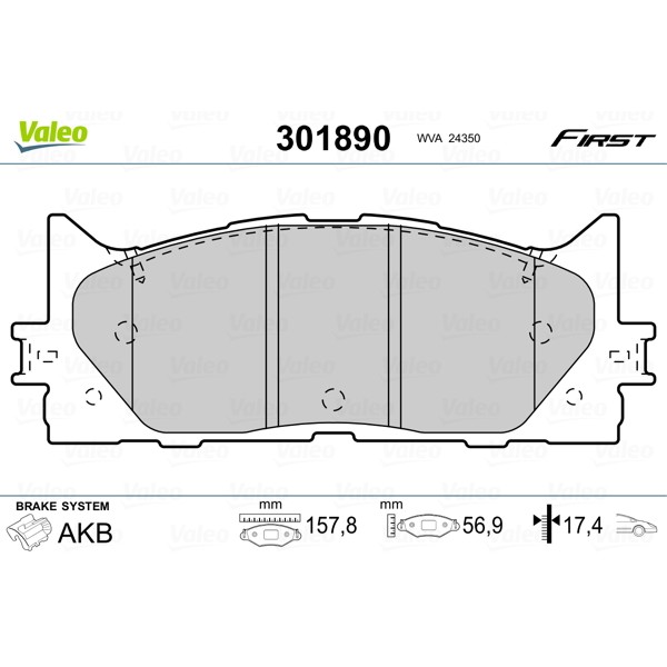 Слика на Плочки VALEO FIRST 301890