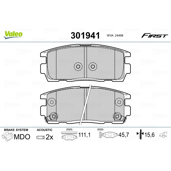 Слика на Плочки VALEO FIRST 301941