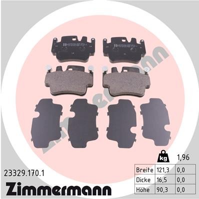 Слика на плочки ZIMMERMANN 23329.170.1 за Porsche 911 Convertible (997) 3.8 Carrera S - 355 коњи бензин